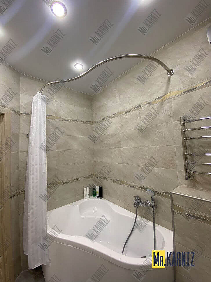 Карниз для ванны Santek Ибица 160х100 Усиленный 25 мм MrKARNIZ фото 2