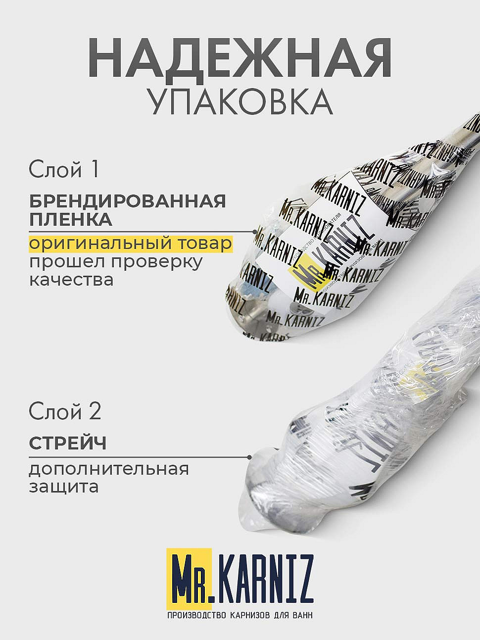 Карниз для душа Угловой Полукруглый 80х80 Усиленный 20 мм фото 8