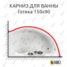 Карниз для ванны Aquatika Готика 150х90 Усиленный 20 мм MrKARNIZ фото 1