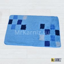 Коврик в ванную Квадрат синий