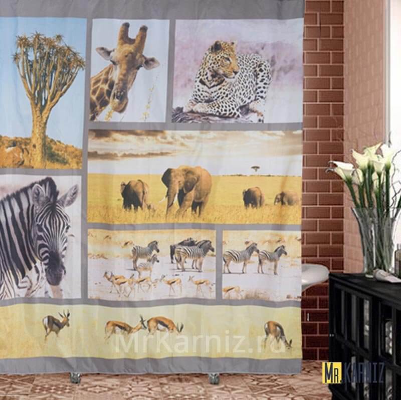 Штора для ванной AFRICA (Африка) Штора для ванной AFRICA Африка