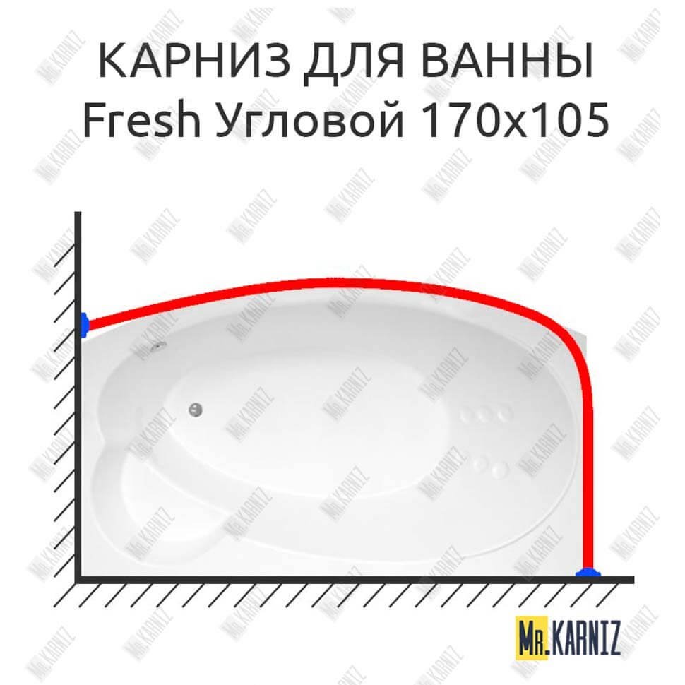 Карниз для ванны GNT FRESH Угловой 170х105 Усиленный 20 мм MrKARNIZ Карниз для ванны GNT FRESH Угловой 170х105 Усиленный 20 мм MrKARNIZ