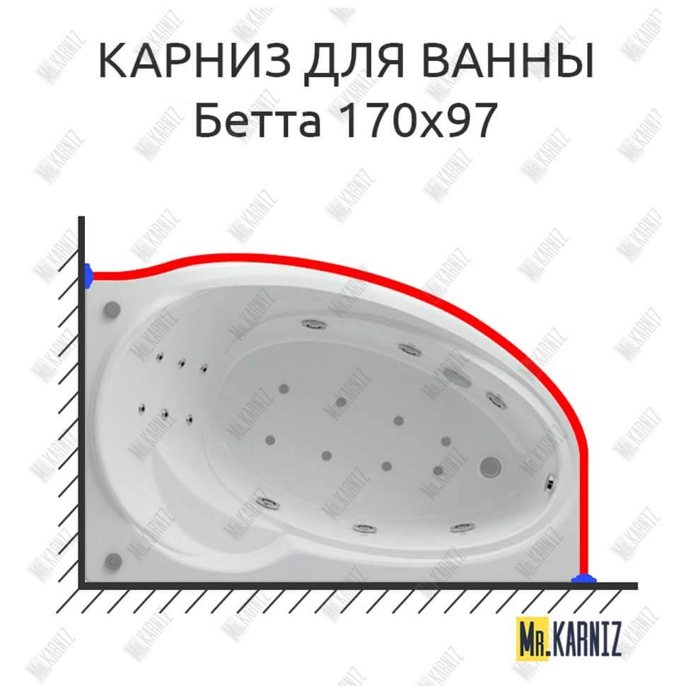 Карниз для ванны Aquatek Бетта 170х97 Усиленный 20 мм MrKARNIZ Карниз для ванны Aquatek Бетта 170х97 Усиленный 20 мм MrKARNIZ