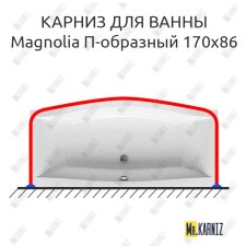 Карниз для ванны Ravak Magnolia П-образный 170х86 Усиленный 25 мм MrKARNIZ